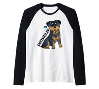 Rottweiler Dog Mom Rottie Dad Kawaii Doodle Rottweiler Camiseta Manga Raglan