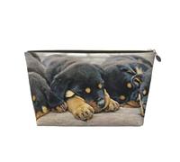 Rottweiler Dormir Perros Mascotas Cachorros Pequeños, Bolsa de Maquillaje Bolsa de cosméticos Bolsa de artículos de tocador de Viaje portátil Bolsa de artículos de tocador