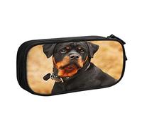 Rottweiler - Estuche para lápices con diseño de perro alemán grande de gran capacidad, estuche organizador de escritorio para niños, niñas, niños, estudiantes, suministros de oficina, #81, 21x10.5x5cm