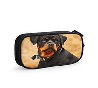 Rottweiler - Estuche para lápices con retrato de perro alemán grande, gran capacidad, soporte para bolígrafos, suministros escolares, organizador de almacenamiento de papelería para oficina, estudiantes, niñas y niños