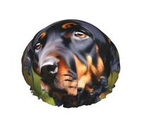 Rottweiler - Gorro de ducha suave con estampado para mujeres y hombres, gorro reutilizable ligero y gorro de baño