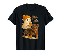 Rottweiler Halloween Ghost Walking Rottweiler Dog Camiseta