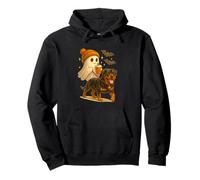 Rottweiler Halloween Ghost Walking Rottweiler Dog Sudadera con Capucha