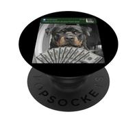 Rottweiler Hay Movimiento en tu Puerta Principal Rottie Silly PopSockets PopGrip Adhesivo