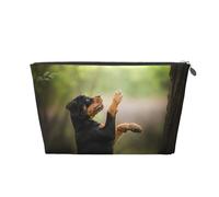 Rottweiler Mascotas Cachorro Perros Bokeh, Bolsa de artículos de tocador Bolsa de Maquillaje Bolsa de cosméticos Bolsa de artículos de tocador de Viaje portátil