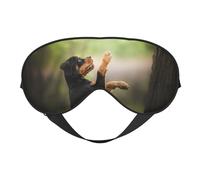 Rottweiler Mascotas Cachorro Perros Bokeh, Cubreojos completos Antifaz bloqueador de luz Antifaz para dormir Antifaz suave con los ojos vendados Noche