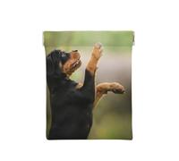 Rottweiler Mascotas Cachorro Perros Bokeh, Squeeze Top Wallet Bolsa de Almacenamiento para Mujer Monedero pequeño Bolsa de Cambio