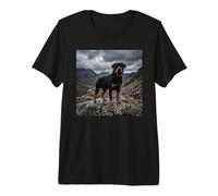 Rottweiler Montaña Paisaje Dramático Cielo Escena al Aire Libre Camiseta Premium