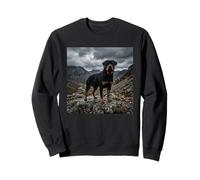 Rottweiler Montaña Paisaje Dramático Cielo Escena al Aire Libre Sudadera