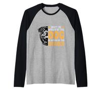 Rottweiler No le tengas Miedo al Perro Tenle Miedo al dueño Camiseta Manga Raglan