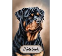 Rottweiler Notebook For Dog Lovers: A Love Written in Paw Prints | Lined Journal with Elegant Rottweiler Line Art | 6 x 9 Inches, 120 Pages