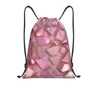 Rottweiler patrón impresión cordón bolsas mochila deporte gimnasio bolsa bolsa cordón bolsa bolsa, Brillo falso oro rosa, M