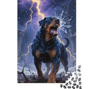 Rottweiler Puzzle 1000 Piezas Adultos para Decoración Diversión De Madera Regalos A Partir De 14 Años 1000pcs (75x50cm)
