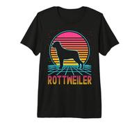 Rottweiler Retro Vintage 80s Style Funny Dog Lover Camiseta Premium