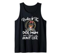 Rottweiler Rocking The Dog Mom and Aunt Life Mothers Day Camiseta sin Mangas