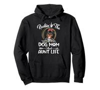 Rottweiler Rocking The Dog Mom and Aunt Life Mothers Day Sudadera con Capucha