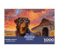 Rottweiler Rompecabezas Imposible,desafío for Adults Juego Educativo 1000 Piezas Obra De Arte De Juego De para Adultos, Regalos A Partir De 14 Años 38x26cm/1000pcs