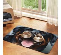 Rottweiler - Tapete absorbente para perros y mascotas, 30 x 45 cm, tapete absorbente para comida y agua, de piel sintética, impermeable, de secado rápido, sin manchas
