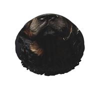 Rottweiler - Tapones de ducha para mujer, reutilizables, grandes, de secado rápido, cuidado del cabello, largo, corto, para baño de niños