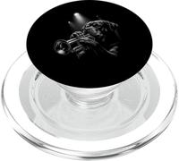Rottweiler Tocando Trompeta Jazz Música Amante de los Per PopSockets PopGrip para MagSafe