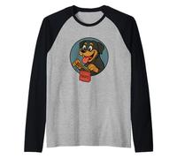Rottweiler Treats Rolling al estilo vintage de dibujos animados Camiseta Manga Raglan