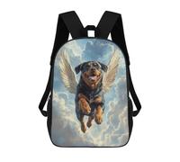 Rottweiler with Angel Wings A Tribute to Strength And Love Mochila Escolar Mochila Para Niños Impresa En 3D Mochilas Infantiles Para Niños Y Niñas Mochilas Escolares Mochilas De Viaje Para Niños 17in