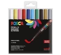 Posca estuche marcadores PCF-350 Colores básicos 10 Uds