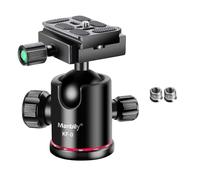 Rótula de Trípode Manbily, Cabeza de Bola para Trípode, Cámara SLR, Cámara réflex, Monopié, rotación de 360° alluminio, con Placa de liberación rápida, indicador de Nivel, Carga máxima 8kg (KF-0)