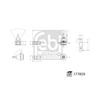 Rótula, dirección FEBI BILSTEIN 177859