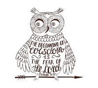 Rotulación a mano del comienzo de la sabiduría y el miedo Pegatinas de tallado fino 42x45.5cm Decoración de carrocerías Café