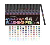 Rotulador acrílico de doble punta que brilla en la oscuridad para escritura nocturna y creación artística con suministro de arte suave y fluido, marcadores brillantes no tóxicos para niños