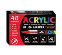 Rotulador acrílico líquido con punta de pincel suave, multifunción, para pintar sobre papel, madera, lienzo, vidrio, piedra, pintura líquida directa