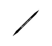 ROTULADOR ACUARELABLE DOS PUNTAS ZIG PINCEL Y 2 MM - 009 NEGRO