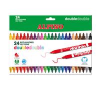 Rotulador alpino double double punta gruesa y punta fina caja de 20+4