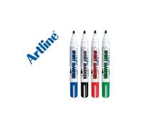 Rotulador artline camiseta ekt-2 negro rojo azul y verde punta redonda 2 mm para uso en camiseta caja de 4