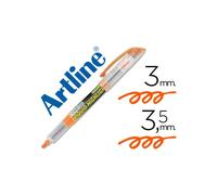 Rotulador artline fluorescente ek-640 naranja punta biselada