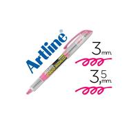 Rotulador artline fluorescente ek-640 rosa punta biselada