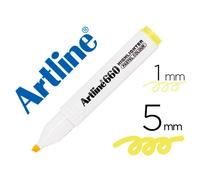 Rotulador artline fluorescente ek-660 amarillo pastel punta biselada
