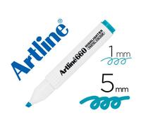 Rotulador artline fluorescente ek-660 azul pastel punta biselada