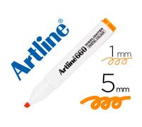 Rotulador artline fluorescente ek-660 naranja pastel punta biselada