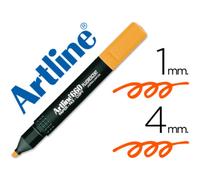 Rotulador artline fluorescente ek-660 naranja punta biselada