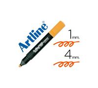 Rotulador artline fluorescente ek-660 naranja -punta biselada