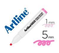 Rotulador artline fluorescente ek-660 rosa pastel punta biselada