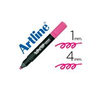 Rotulador artline fluorescente ek-660 rosa -punta biselada