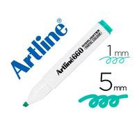 Rotulador artline fluorescente ek-660 verde pastel punta biselada