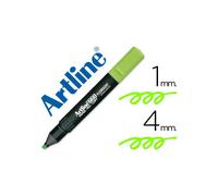 Rotulador artline fluorescente ek-660 verde -punta biselada