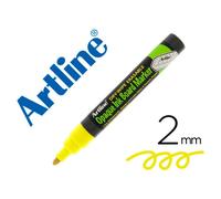 Rotulador artline pizarra epd-4 color amarillo fluorescente opaque ink board punta redonda 2 mm