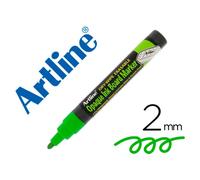 Rotulador artline pizarra epd-4 color verde fluorescente opaque ink board punta redonda 2 mm