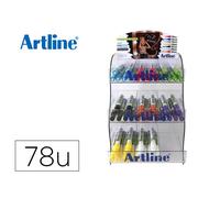Rotulador artline pizarra epd-4 opaque ink board punta redonda 2 mm expositor de 78 unidades colores surtidos