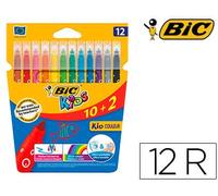 Rotulador BIC kids colour estuche 12 unid.